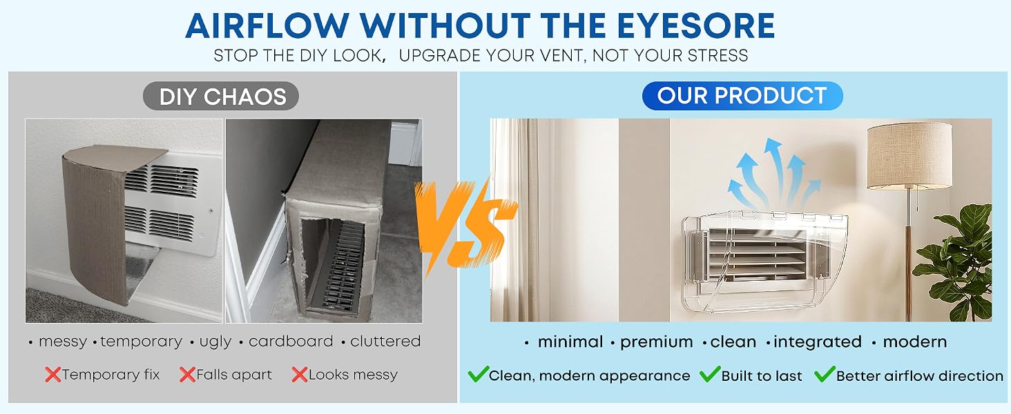 Ditch the DIY mess. Clean, modern airflow that actually works