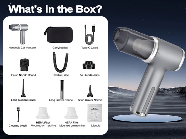 4-IN-1 Car Handheld Vacuum Cordless for Home