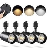VANoopee 3-Color 20W H Track Lighting Heads Dimmable No Flicker Bright LED Track Lighting Fixture...