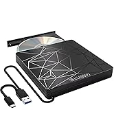GODBPNYMU External DVD Drive USB 3.0 USB-C CD Burner CD/DVD Player Optical Drive, Portable CD DVD...