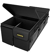 MIKKUPPA Car Trunk Organizer - 95L Collapsible Trunk Organizer with Lid, Sturdy Car Storage for S...