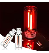 Kairiyard 2 PCS Red USB Car LED Lights Interior, Touch Control Adjustable Brightness Plug-in Retr...