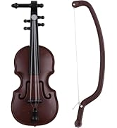 Miniature Violin, Tiny Violin Mini Musical Instrument, Miniature Violin Model Dollhouse, Furnitur...