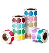 Hoewina 3/4" Label Sticker, 6000 Pcs Colored Dot Stickers, Round Color Coding Labels Circle Dots ...