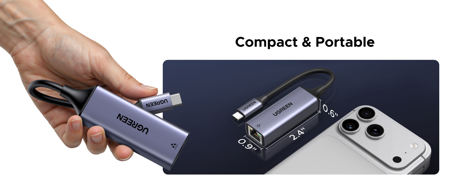 UGREEN USB C to Ethernet Adapter, Plug and Play 1Gbps Ethernet Adapter