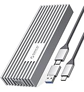ORICO M.2 NVMe SSD Enclosure to 20Gbps USB3.2 Gen2x2 USB-C PCIe Adapter for NVMe M-Key/M+B Key SS...
