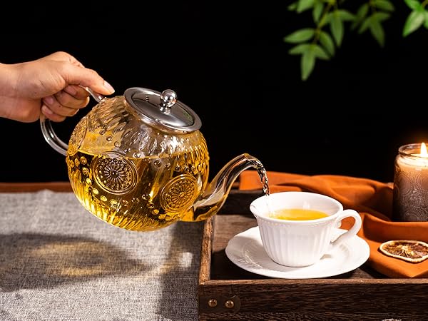 Vintage Glass Teapot 50oz