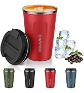 MOMSIV 12oz Travel Mug, Insulated Coffee Cup with Leakproof Lid, Vacuum Stainless Steel Double Wa...