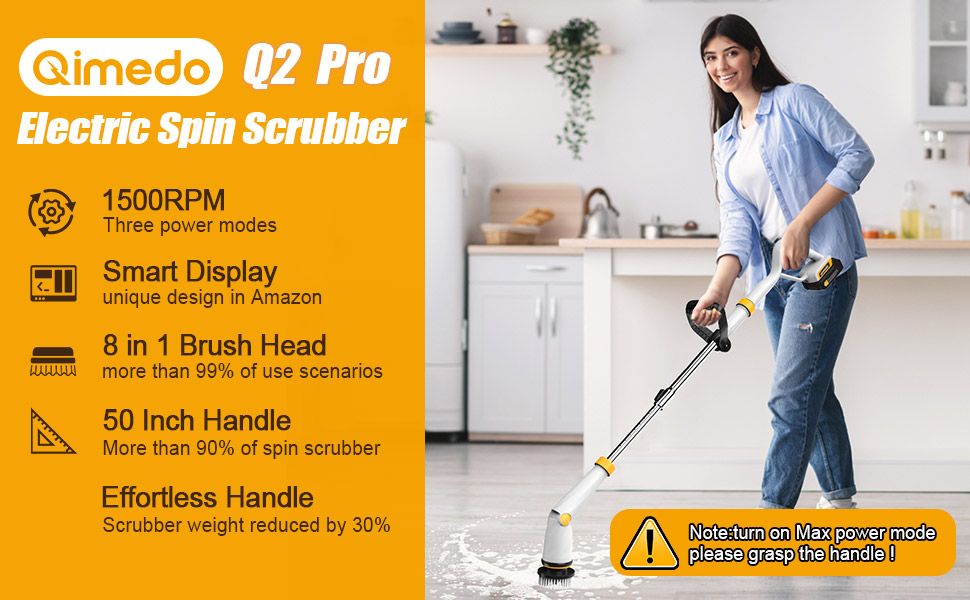 1500 rpm high power electric scrubber