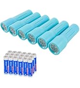 Hilngav 9-LED Mini Flashlight, Small Multicolor Flashlights with Lanyard, Batteries Included, for...