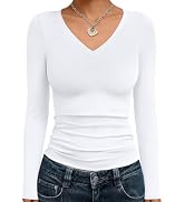 Trendy Queen Womens Long Sleeve Shirts 2026 Fall Fashion Basics Crop Tops | Soft &amp; High Stretchy,...