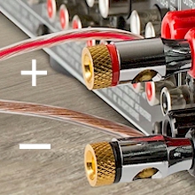 polarity marked speaker wire for auto or home audio