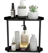 Jesginboo 2 Tier Bathroom Counter Organizer, Vanity Organizer Corner Shelf, Skincare, Makeup Coun...
