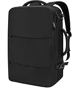 BAGAIL Travel Laptop Backpack, Carry on with USB Port, Luggage Bag for Holiday-Black