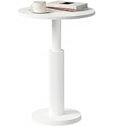 LAATOOREE Round Side Table, Accent Drink Coffee Table, 15" Pedestal End Table, Spacious Top, Thic...