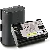 iROCCMIN 2Pcs 3000mAh LP-E6 Replacement Battery for Canon LP-E6N LP-E6NH EOS 5D Mark II III IV,5D...
