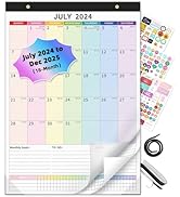 Ospelelf Magnetic Calendar 2024-2025 Wall Calendar 12'' x 17'' Desk Calendar 18 Month Calendar fo...
