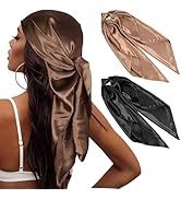 MaopaoBeauty 2PCS Head Scarf for Women's Hair 35" Square Head Scarf