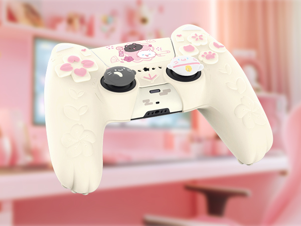 PlayVital Cherry Blossoms Kitten Protective Silicone Cover