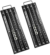 EACELIY 160Pcs ABS Socket Organizer Driver Socket Holder,ABS Tools-Socket Holder,1/4-Inch x 52 Cl...