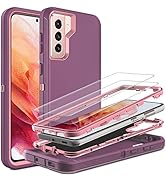 for Galaxy S21 Case, S21 Case with Self Healing Flexible TPU Screen Protector [2 Pack], HONG-AMY ...