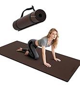 ONLYHE Yoga Mat Thick(8mm)Exercise Mat Non Slip Anti-tear,Pilates Mat for Men and Women,Workout M...