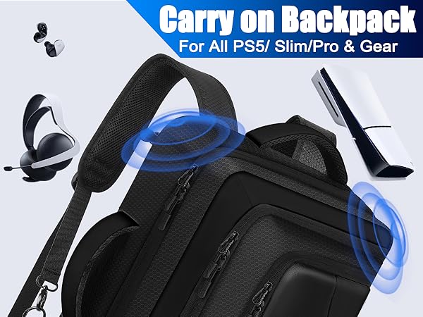 ps5 ps5 slim ps5 pro backpack bag carry case (7)