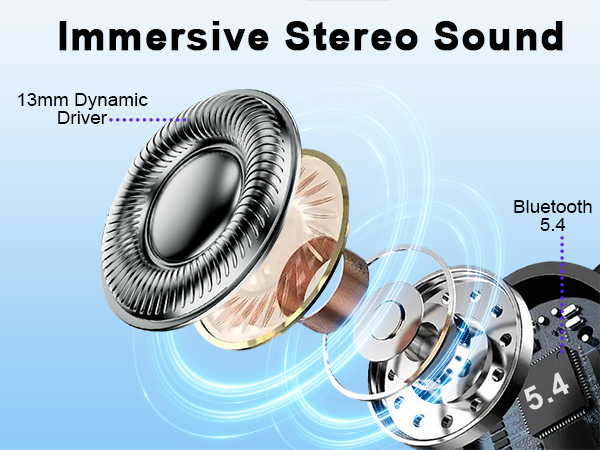 13mm Dynamic Driver bluetooth headphones