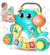 Baby Toys 6-12 Months Dinosaur Piano Music Light Up Toys for 1 Year Old Boys Girls Infant Toys fo...