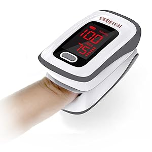 pulse oximeter fingertip oximeter blood oxygen saturation monitor fda approved meter finger
