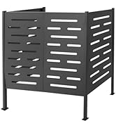 48" H x 48" W Air Conditioner Fence, Outdoor AC Cover Fence, Iron Outdoor Equipment Enclosure wit...