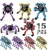 15PCS Easter Gift Robot Fidget Spinner Transformable Chain Toy for Kids Adults, Stretchy Robot De...