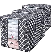 WISELIFE Storage Bags [3 Pack/100L] Large Blanket Clothes Organization and Storage Containers for...