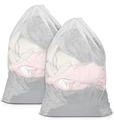 2 Pack Mesh Laundry Bags, 23 x 34 Inches Heavy Duty Mesh Laundry Bag, Large Laundry Drawstring Ba...