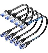Cat6A Ethernet Cable Shielded 10Gbps 3 ft (5 Pack), Slim Shielded (F/UTP) Ethernet Cable Cat 6, F...