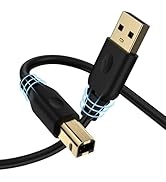 USB Printer Cable 10FT Type A to USB B 2.0 Printer Scanner Cord High-Speed Scanners Cable Compati...
