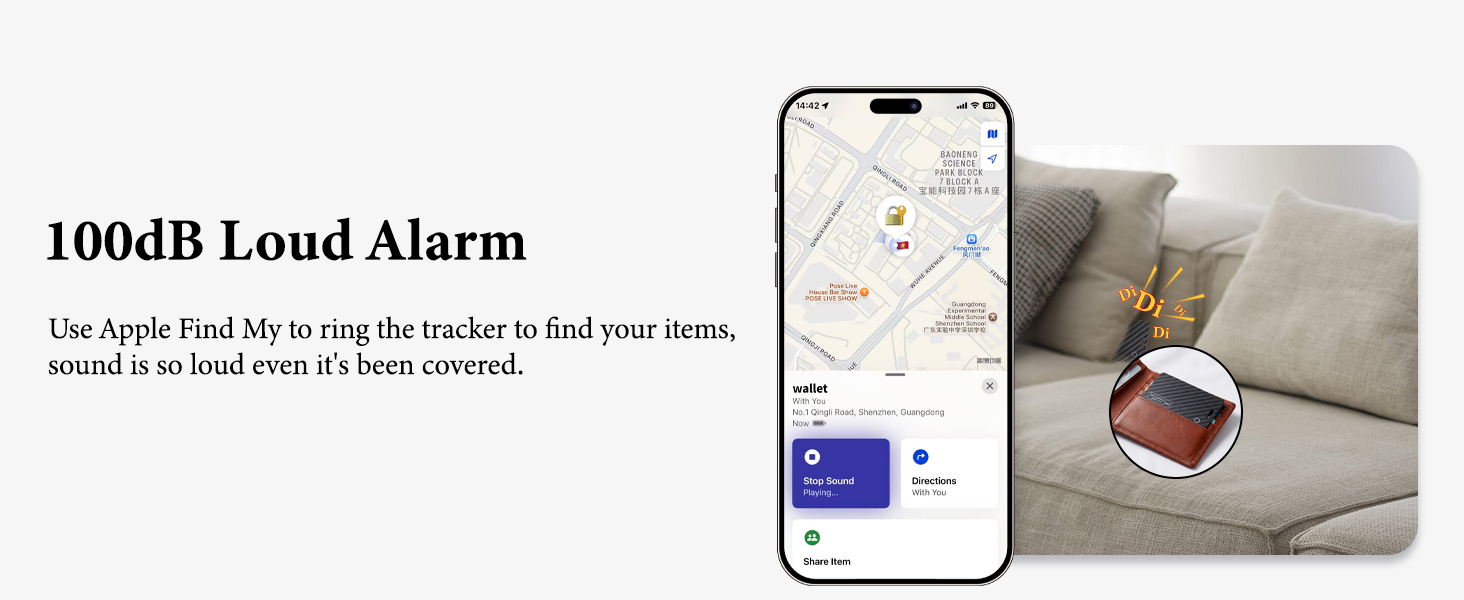 Loud Air Tracker Tag card