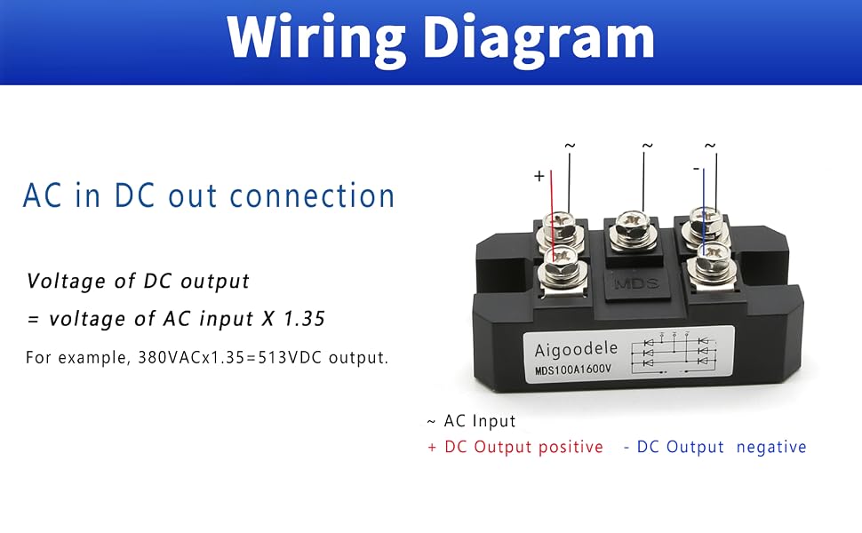 bridge rectifier 100a wiring