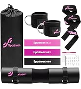 Sportneer Barbell Pad Set: 10Pcs Squat Pad for Hip Thrusts, Lunges, Leg Day, Standard Olympic Bar...