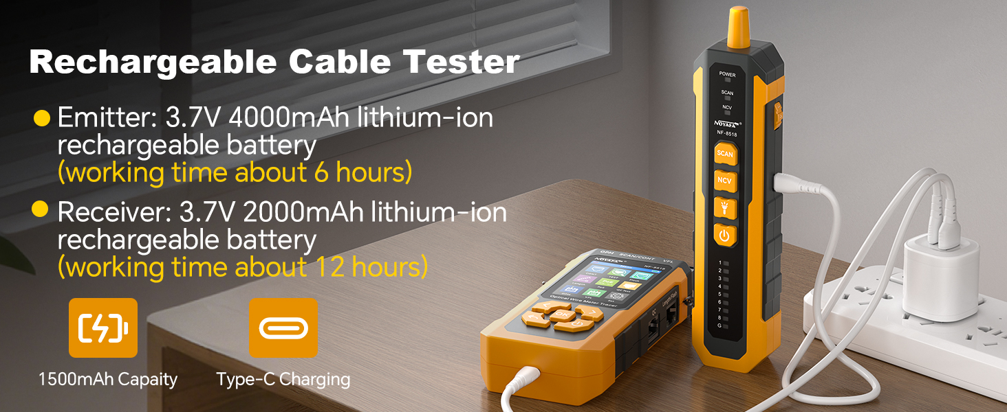 NF-8518 Network Cable Tester with Optical Power Meter, Ethernet Cable Tester