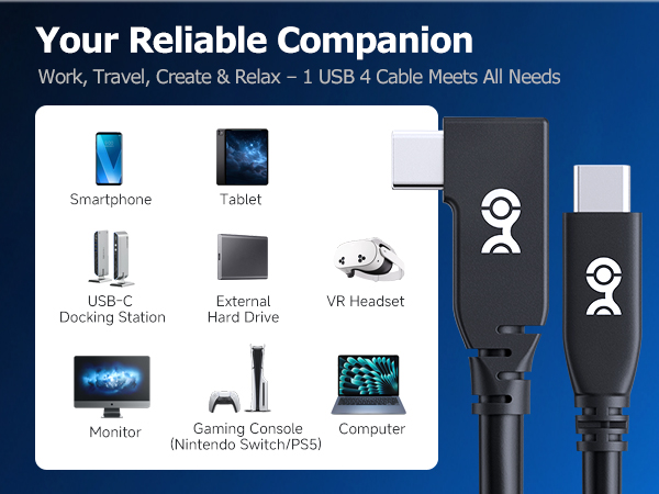 [USB-IF Certified] 40Gbps USB 4 Cable