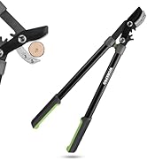WORKPRO 28" Anvil Lopper with Geared Mechanism, Tree Trimmer with 1.6" Cutting Capacity, Steel Bl...