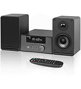 LONPOO Home CD Stereo Shelf System,100W Hi-Fi Bookshelf Speskers System (with CD Player, FM Radio...