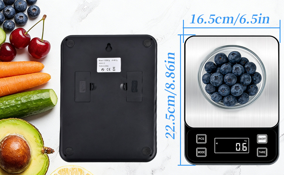 IP67 Waterproof Digital Kitchen Scal 10kg/0.1g High Precision Food Scale
