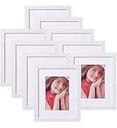 Vittanly 8x10 Picture Frame for Wall, Display 5x7 Pictures with Mat or 8x10 without Mat, Collage ...