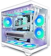 MUSETEX ATX PC Case, 6 PWM ARGB Fans Pre-Installed, 360MM RAD Support, Type-C Gaming PC Case, 270...