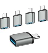 USB C to USB Adapter for iPhone 17 Air 16 16e 15 Pro Max,5Pack USB C Male to USB 3.0 Female OTG A...