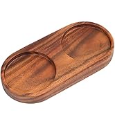 VanlonPro Salt and Pepper Mill Tray, Acacia Wood Tray, Pepper Mill Holder &amp; Rest (Inner Dia 2.5 I...