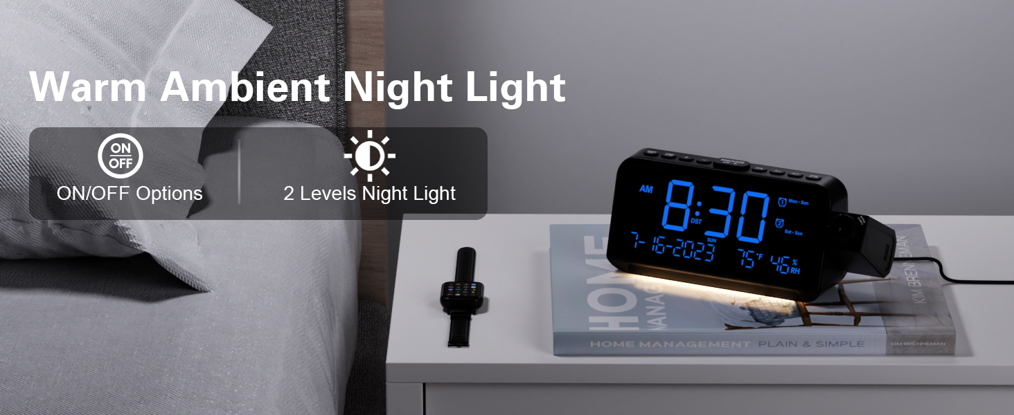 alarm clock with light