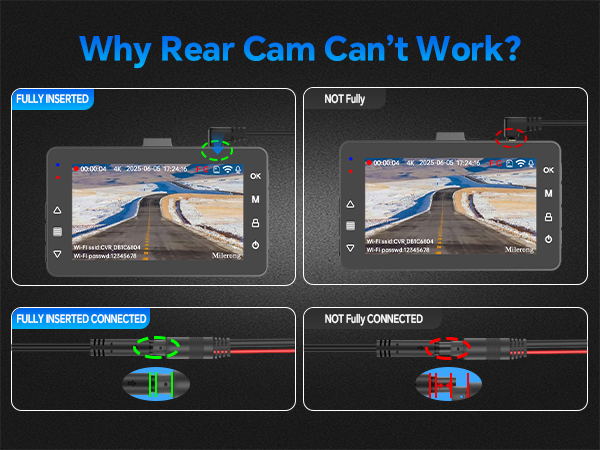 why rear cam can't work?